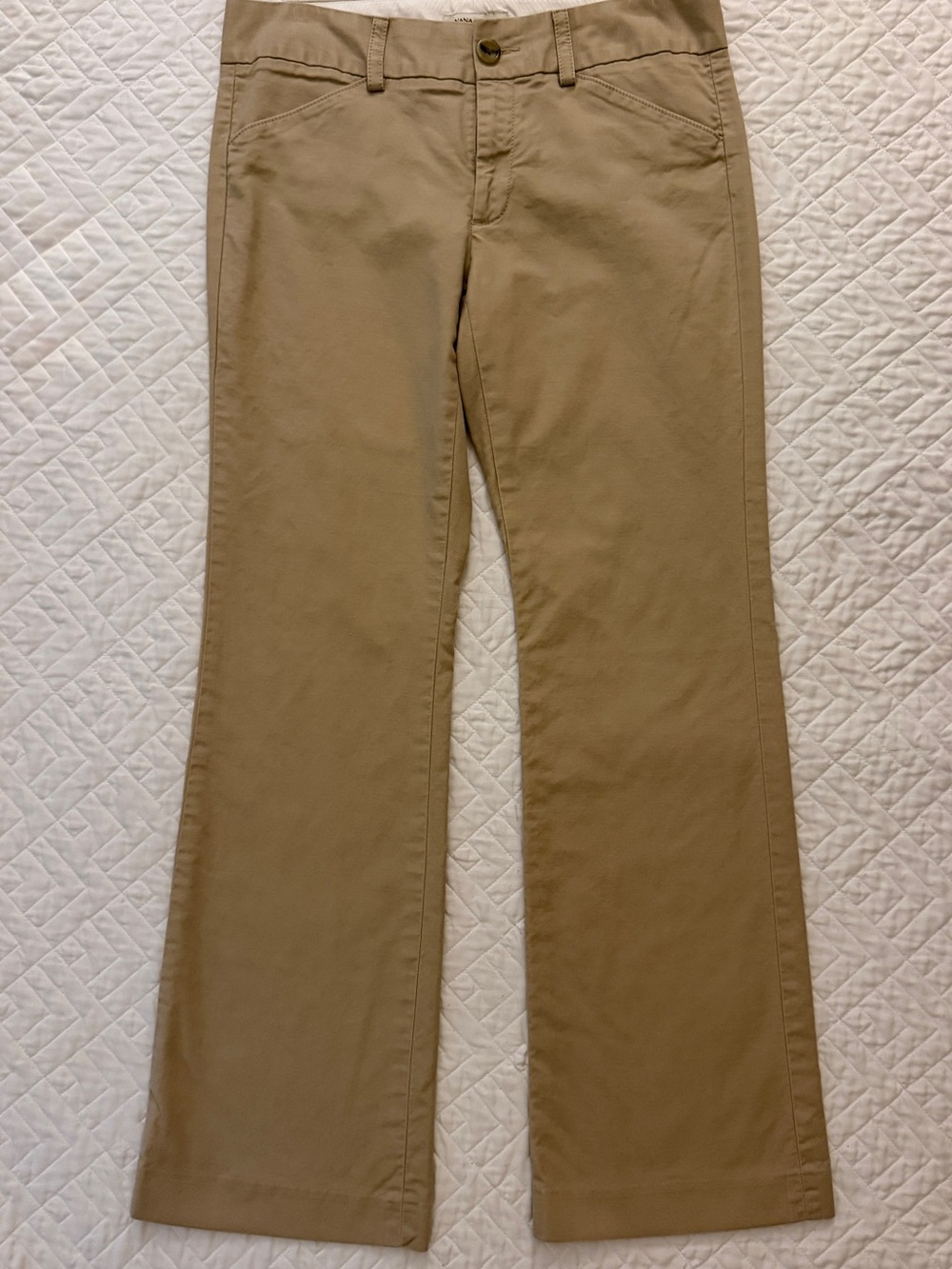 Banana Republic Khaki Straight Leg Chino Pants Tan Size 10 EUC